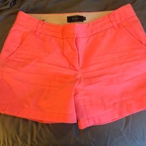 J. Crew 5” chino short, size 10, neon cherry